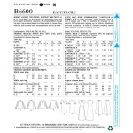 Выкройка: Misses` Jacket, Top, Dress, Jumpsuit and Pants, Butterick B6600 