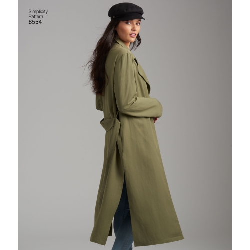 Naiste ja väikesekasvuliste Petite-naiste mantlid ja jakid, Simplicity Pattern # 8554 