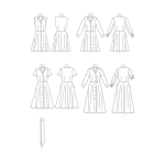 Ompelukaava: Misses` Shirtdresses & Sash, Butterick, B6843 
