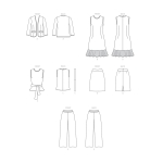 Выкройка: Misses` Jacket, dress, pants and skirts, Butterick, B6795 