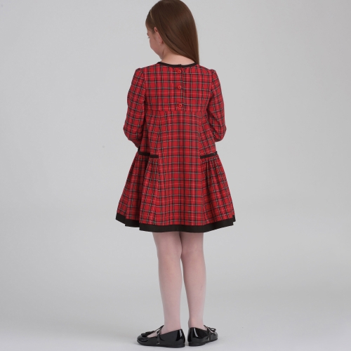 Laste kleit loomaaplikatsiooniga taskul, suurused: A (3-4-5-6-7-8), Simplicity Pattern #S9026 
