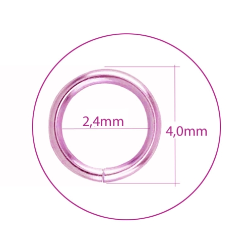 Metallirenkaat ketjuvalmistukseen, metallilanka 20 ga ø0,8 mm, rengas ø2,38 mm, Beadalon (USA) 