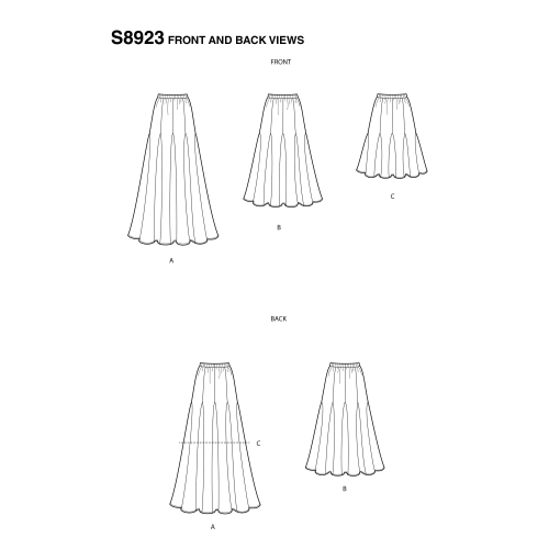Naiste seelikud, Simplicity Pattern #S8923 