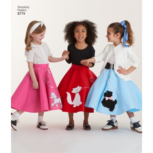 Laste ja tüdrukute kostüümid, Simplicity Pattern #8774 