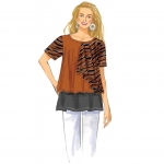 Выкройка: Misses`, sizes: Women`s Asymmetical-Overlay Top, Butterick B6396 
