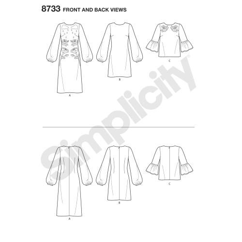 Cynthia Rowley kleit ja topp, Simplicity Pattern #8733 