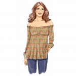Выкройка: Misses` Off-the-Shoulder Top, Butterick B6519 