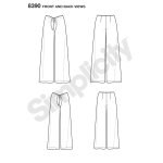 Tüdrukute ühes tükis püksid lehviga ees, suurused: A (S - L / XS - XL), Simplicity Pattern # 8390 