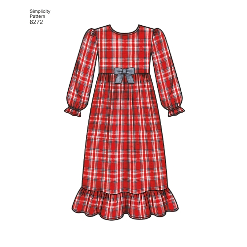 Laste ja tüdrukute magamisriietus ja hommikumantel, Simplicity Pattern #8272 