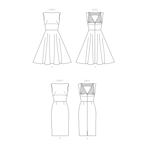 Simplicity lõikekomplekt S9286 MISSES FOLD-BACK DRESSES 