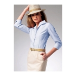 Ompelukaava: Misses` Fold-Back Collar Shirts, Butterick, B6842 
