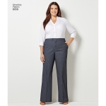 Amazing Fit Women`s and Plus Size Flared Trousers or shorts, Simplicity Pattern #8056 