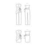 Швейные выкройки Simplicity S9330 Misses` Strapless Jumpsuit and Mini Dress 