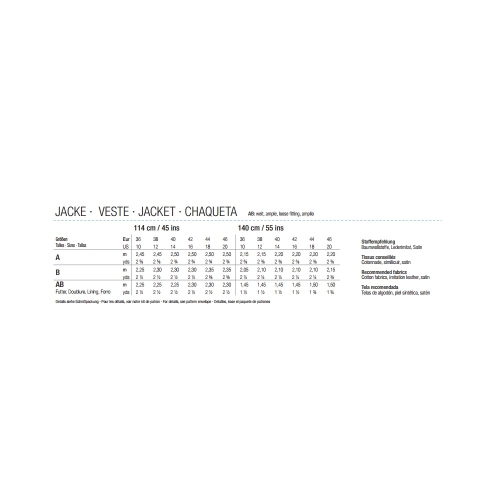 Jakid Nr. 36-46, Burda Style Nr. 6379 