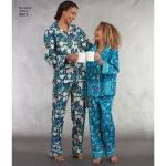 Girls and Misses Set of Lounge Pants and Shirt, Sizes: A (S - L / XS - XL), Simplicity Pattern #8803 