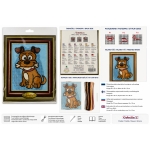 Embroidery kit with pre-printed pattern and mouliné threads 