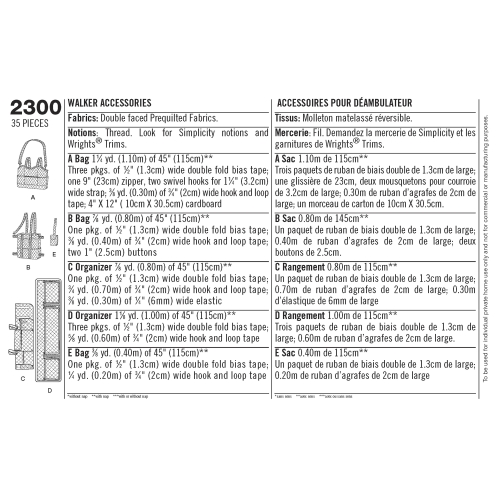 Kotid, Simplicity Pattern #2300 
