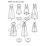 Tüdrukute ja pluss-mõõdus tüdrukute eriliste sündmuste kleit, Simplicity Pattern #1510 