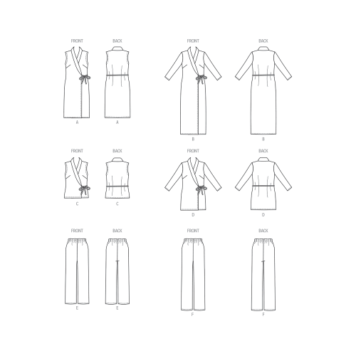 Lõikekomplekt BUTTERICK B6976 MISSES` LOUNGE SET 