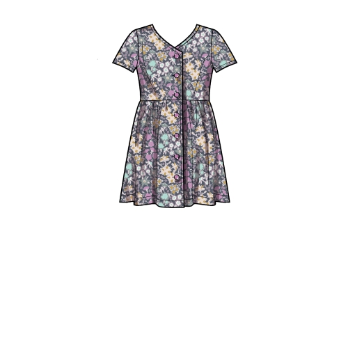 Simplicity lõikekomplekt S9281 GIRLS` DRESS, TOP, PANTS, SS9281A, Suurused: A (7-8-10-12-14) 