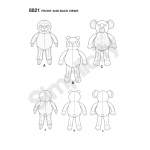 38cm (15`) Stuffed Animals, Sizes: OS (ONE SIZE), Simplicity Pattern #8821 