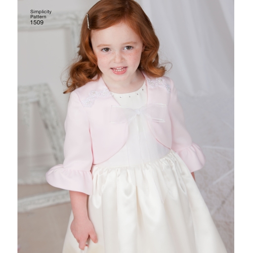 Laste vest, bolero ja kikilips, suurused: A (3-4-5-6-7-8), Simplicity Pattern #1509 