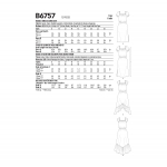 Выкройка: Misses` Dress, Butterick B6757 