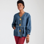 Naiste voodrita taljevööga jakk, suurused: A (XXS-XS-S-M-L-XL-XXL), Simplicity Pattern #S9047 