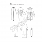 Women`s and Men`s Robe and Pants, Simplicity Pattern #8804 