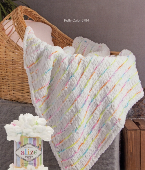 Pehme aasadega lõng Puffy Soft & Quick, Alize 