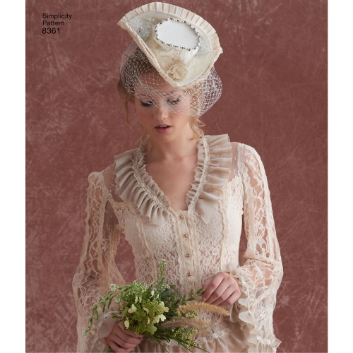 Hats in Three Sizes: S (52cm/21`), M (56cm/22`), L (58cm/23`), suurused: A (S-M-L), Simplicity Pattern #8361 