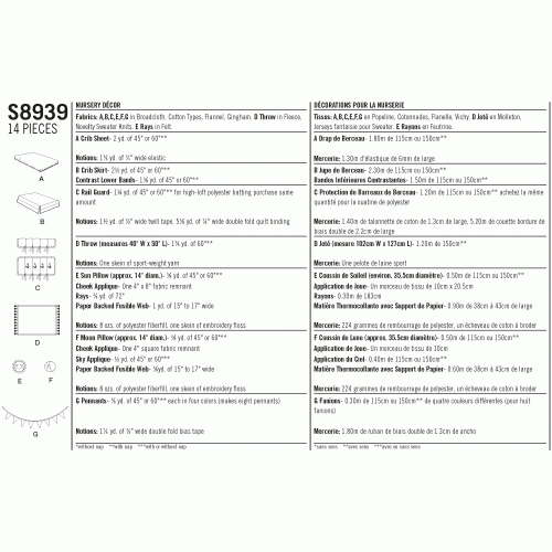 Baby Nursery, Sizes: ONE SIZE, Simplicity Pattern #S8939 
