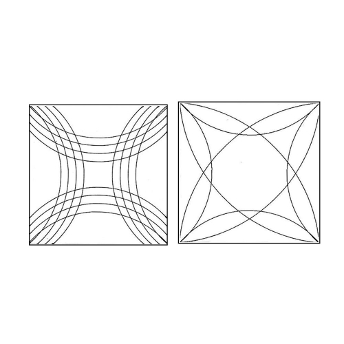 Линейка по исползование стегальную лапку, 2шт, 24 см × 11,5 см Yütien Design NARC-A 