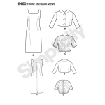 Misses` Vintage Dress and Jackets, Simplicity Pattern #8460 