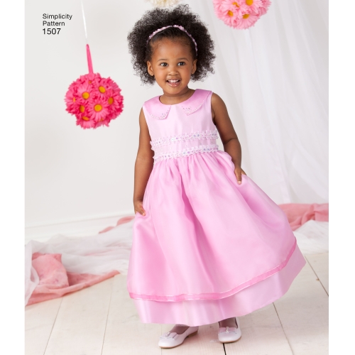 Mudilaste ja laste eriliste sündmuste kleit, Simplicity Pattern #1507 