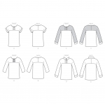Выкройка: Misses` Button-Closure Tunics with Yokes, Butterick B6416 