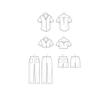 Simplicity Sewing Pattern Misses` Set of Tops, Cropped Pants and Shorts, SS9610 