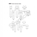 Tüdrukute ja preilide trikoo-kombinesoon, suurused: A (S - L / XS - XL), Simplicity Pattern # 8801 