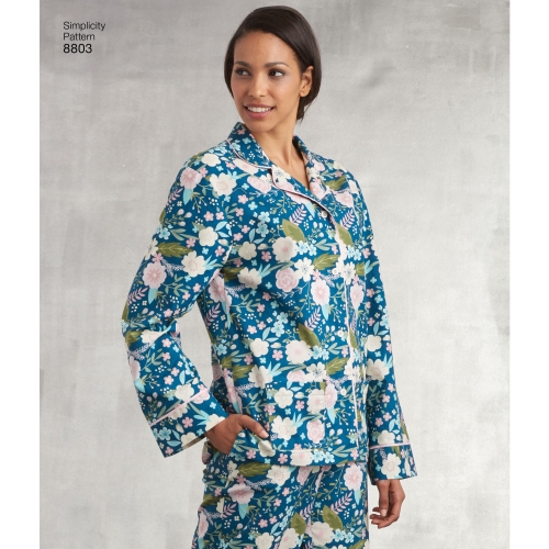 Tüdrukute ja Neidude salongipükste ja särgi komplekt, suurused: A (S - L / XS - XL), Simplicity Pattern # 8803 