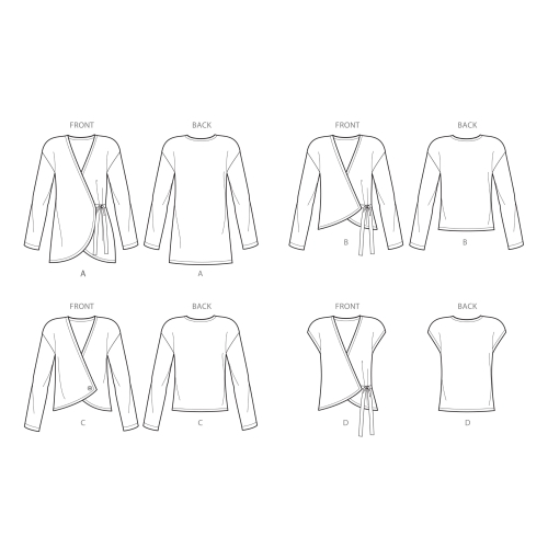 Naiste hõlmikkardigan variatsioonidega, suurused: XXS-XS-S-M-L-XL-XXL, Simplicity Pattern #S8954 