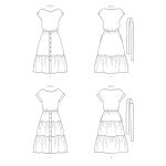 Выкройка: Misses` Dresses, Butterick B6722 