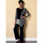 Выкройка: Misses` Seamed Tunics with Asymmetical Hems, Butterick B6377 