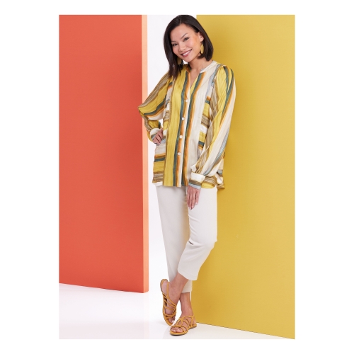 Lõikekomplekt BUTTERICK B6943 MISSES` TOP WITH SHORT OR LONG SLEEVES 