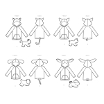 Sewing patterns Simplicity S9391 Toddlers` Jackets and Small Plush Animals, A (1/2-1-2-3-4) 
