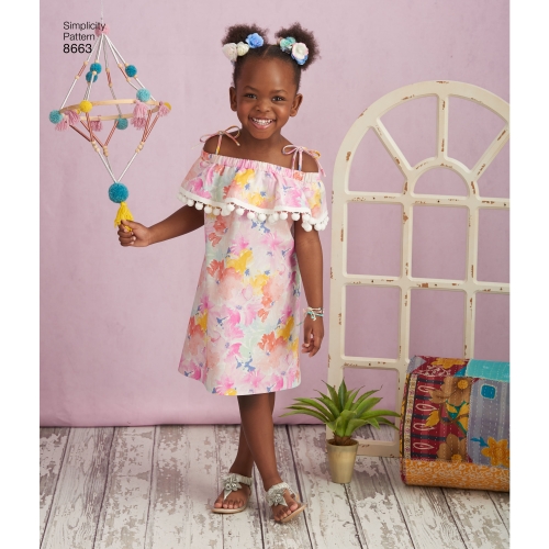 Laste ja tüdrukute kleit, Simplicity Pattern #8663 