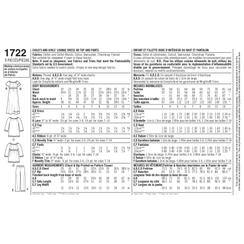 Õpi Õmblemist: laste ja tüdrukute salongiriided, Simplicity Pattern #1722 