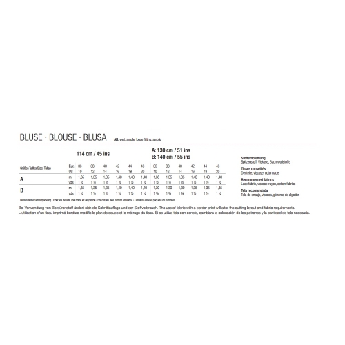 Pluus Nr. 36-46, Burda Style Nr. 6355 