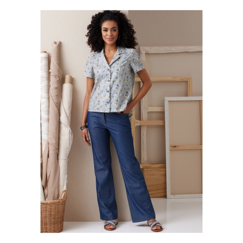 Lõikekomplekt BUTTERICK B6924 MISSES` SHIRTS BY PALMER/PLETSCH 