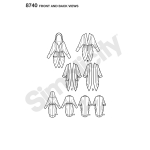 Naiste trikoo-kardigan, suurused: A (XS-S-M-L-XL), Simplicity Pattern # 8740 