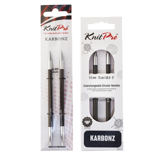 Съемные деревянные спицы Karbonz, 13cm, KnitPro 